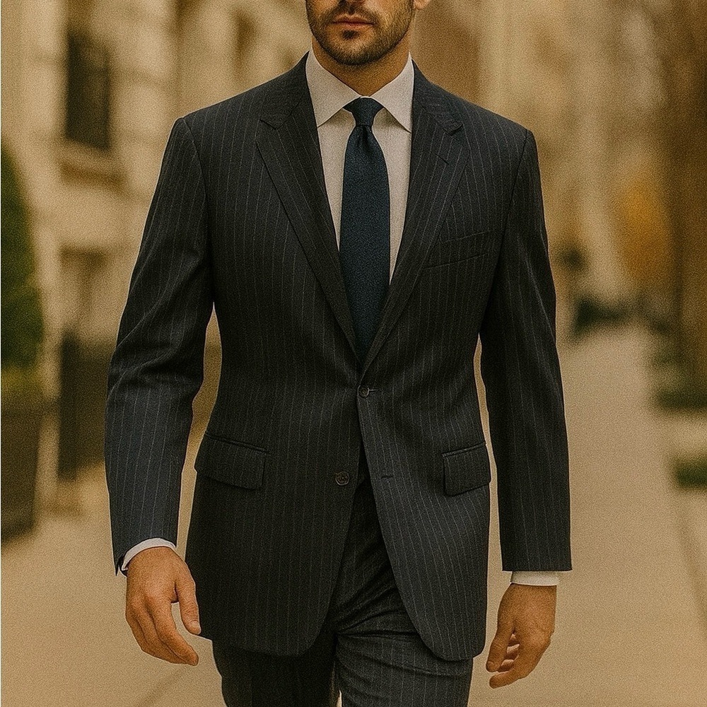 Brooks Brothers USA made Madison 100% Wool Blazer Sport Coat Navy Size 42R / 36W